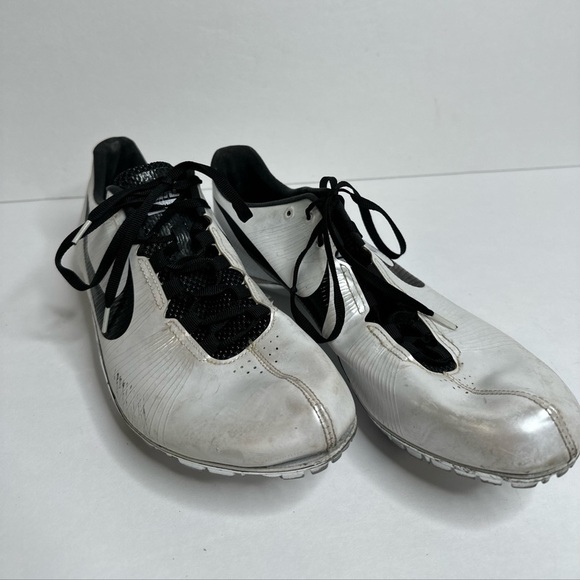 Nike Track and Field Cleats, White/Black, Mens size 9 - Picture 1 of 9